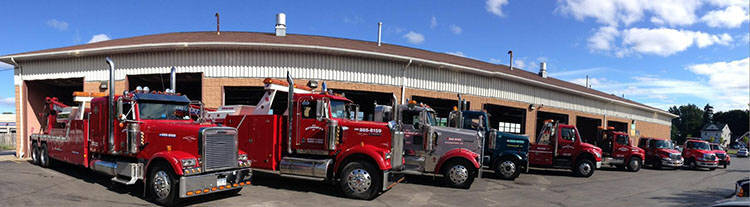 Image of several Kerhaert's Tow trucks from Greece NY 14615