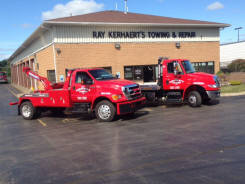 Flatbed and light duty towing image at Kerhaert's Towing and Auto Repair